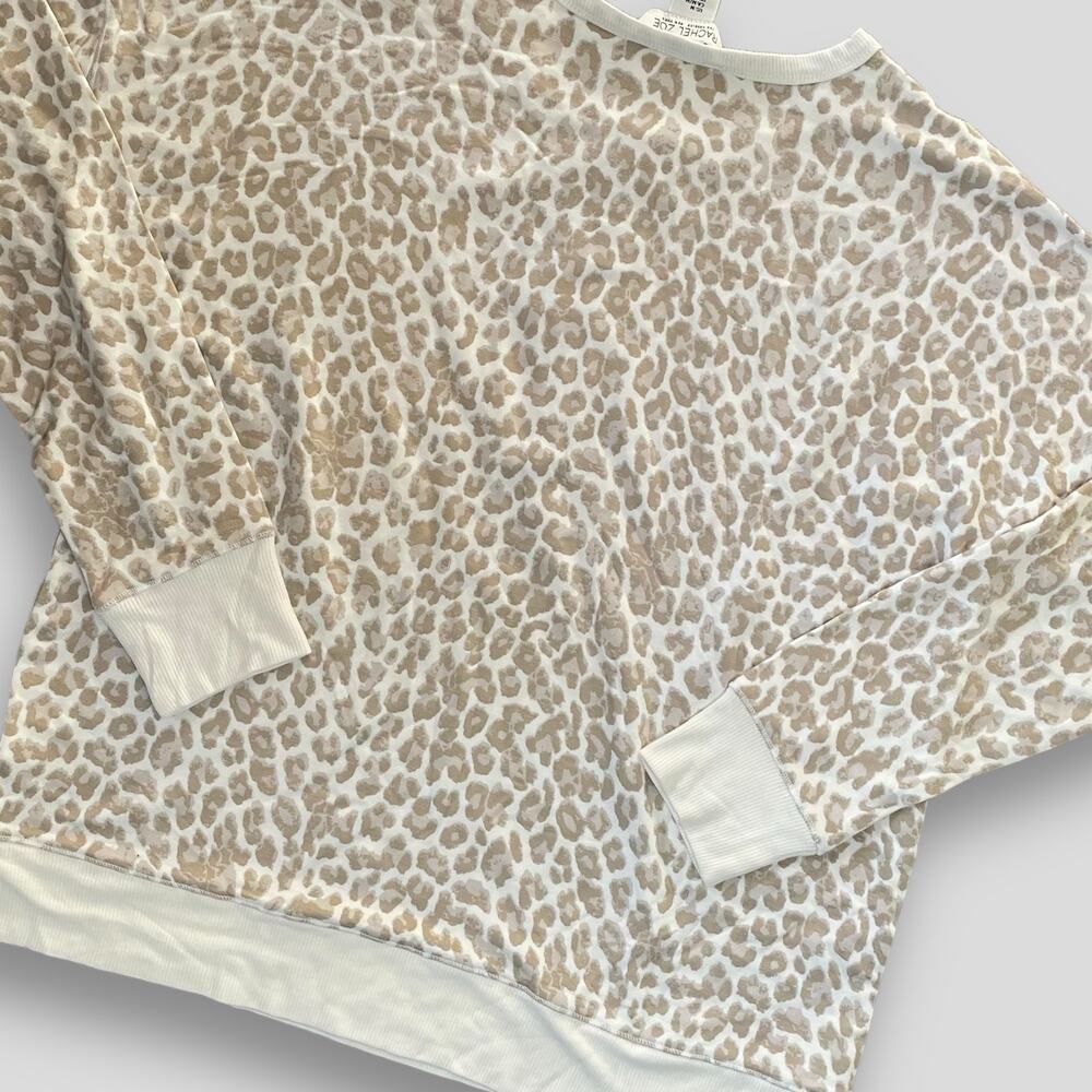 RACHEL ZOE BOHO BOHEMIAN ANIMAL PRINT NEUTRAL SCOOP NECK LS SWEATER M - Picture 6 of 11